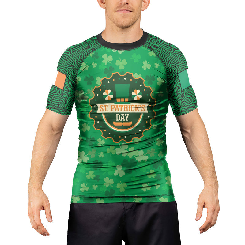Rashninja St. Patrick's Day Men's Short Sleeve Rash Guard