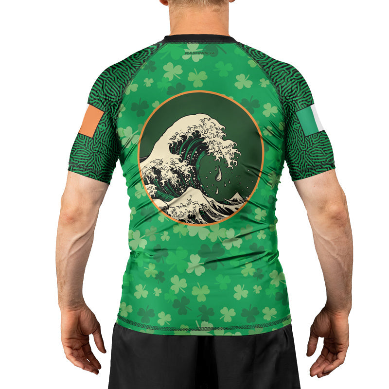 Rashninja St. Patrick's Day Men's Short Sleeve Rash Guard