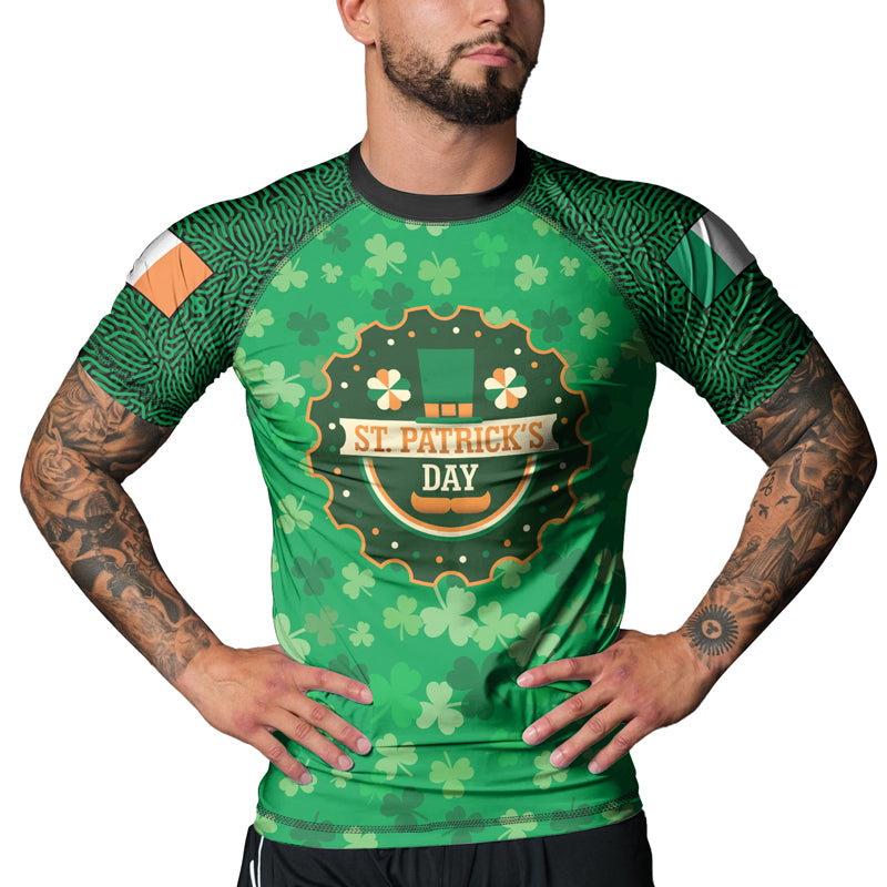 Rashninja St. Patrick's Day Men's Short Sleeve Rash Guard