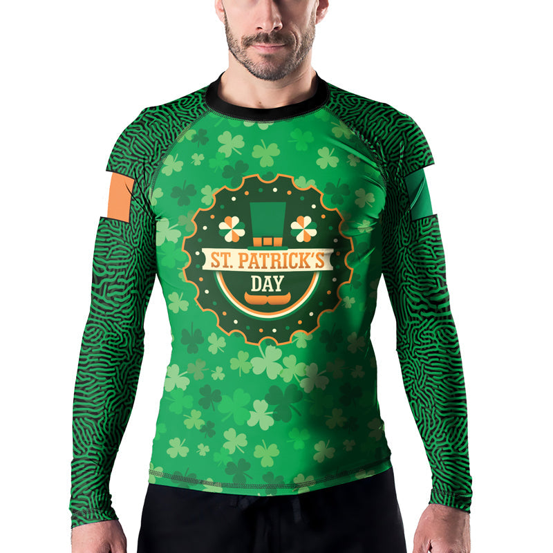 Rashninja St. Patrick's Day Men's Long Sleeve Rash Guard