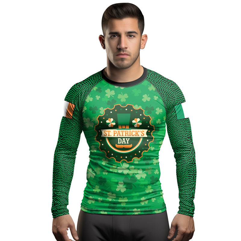 Rashninja St. Patrick's Day Men's Long Sleeve Rash Guard