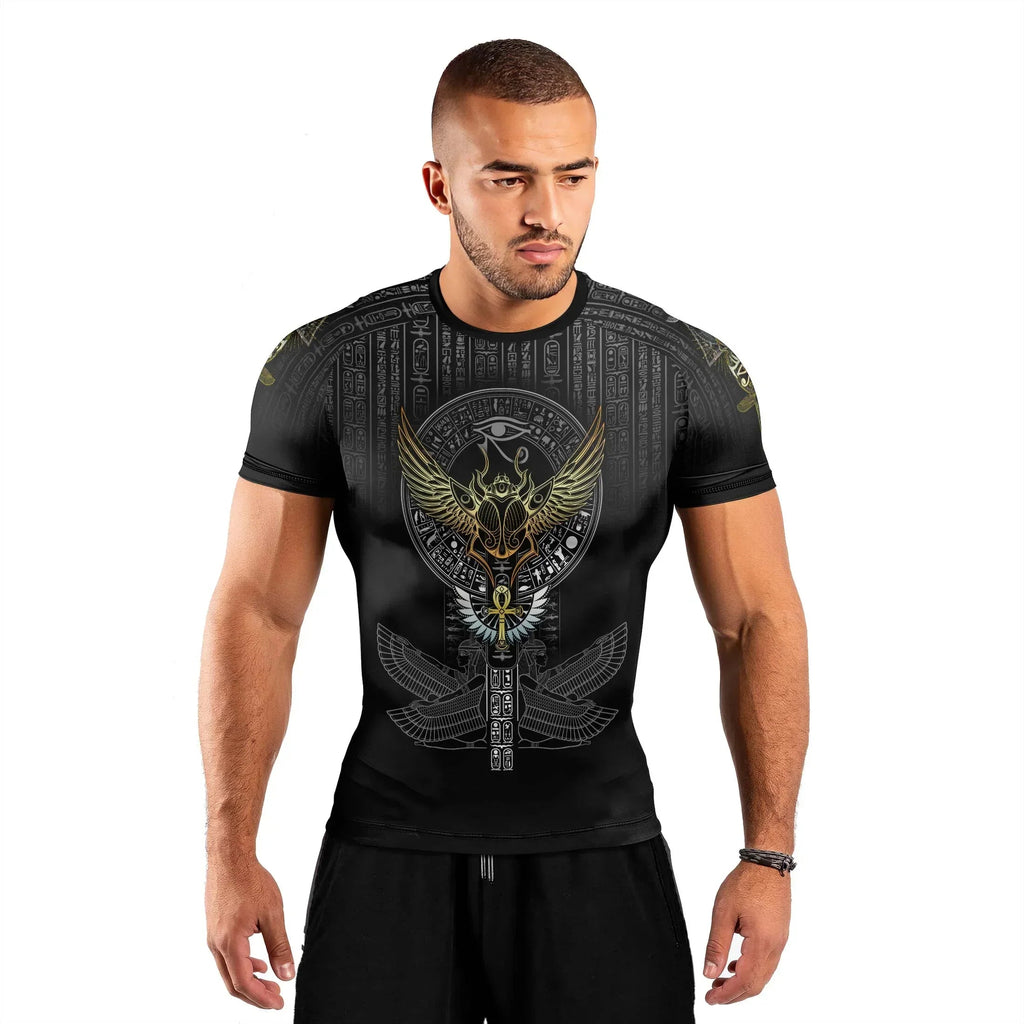 Pharaoh Sigil Men's Short Sleeve Rash Guard
