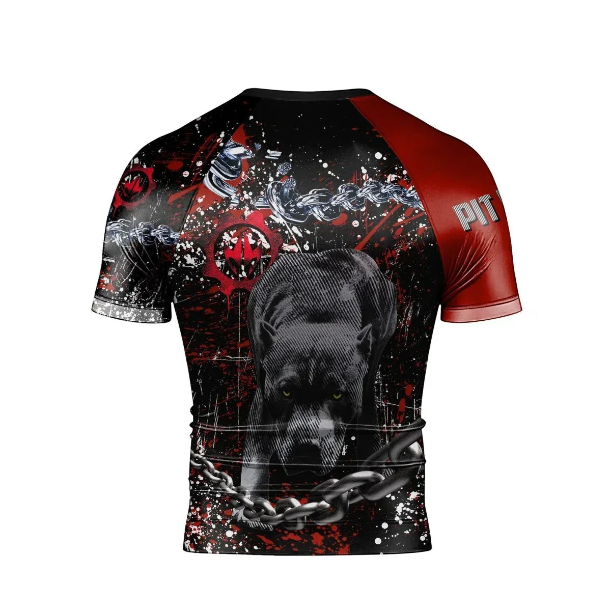 Pitbull Fighting Spirit Men's Short Sleeve Rash Guard