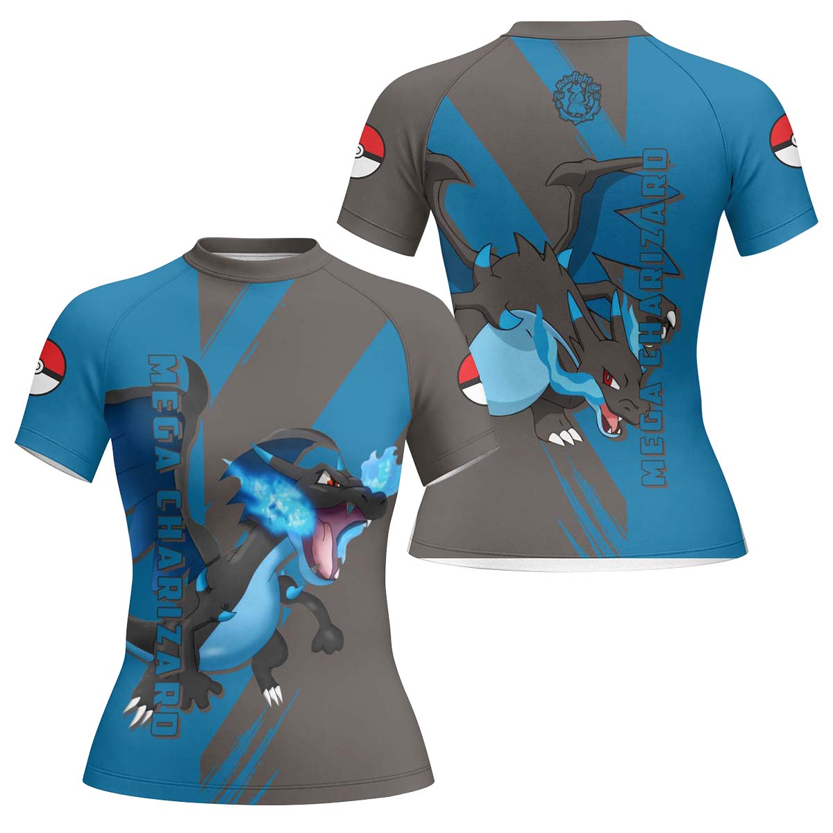 Pokemon Mega Charizard X Rash Guard