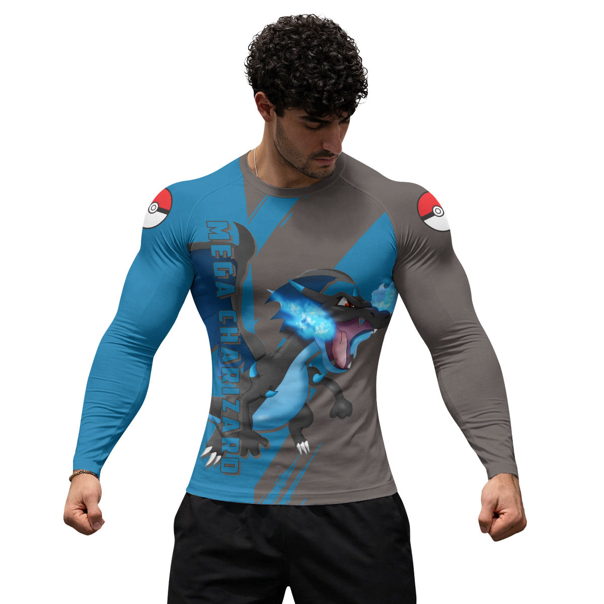 Pokemon Mega Charizard X Rash Guard