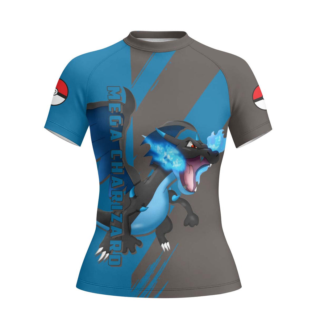 Pokemon Mega Charizard X Rash Guard