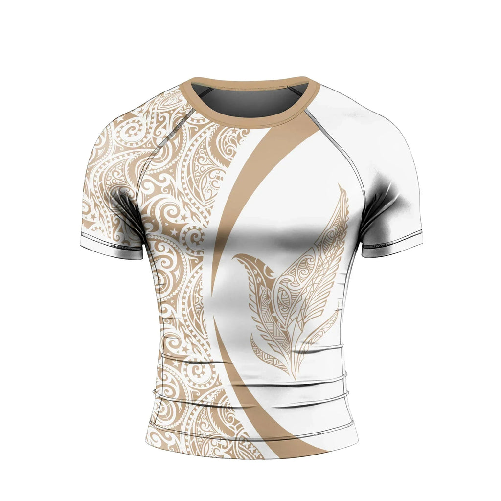Polynesian Tattoo Men's Short Sleeve Rash Guard