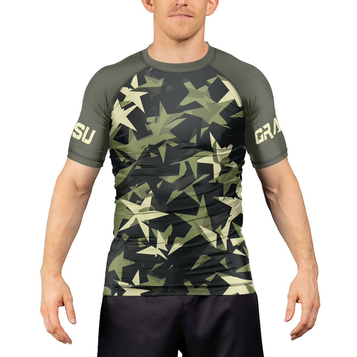 Rashninja Camouflage Star Mirage Men's Short Sleeve Rash Guard