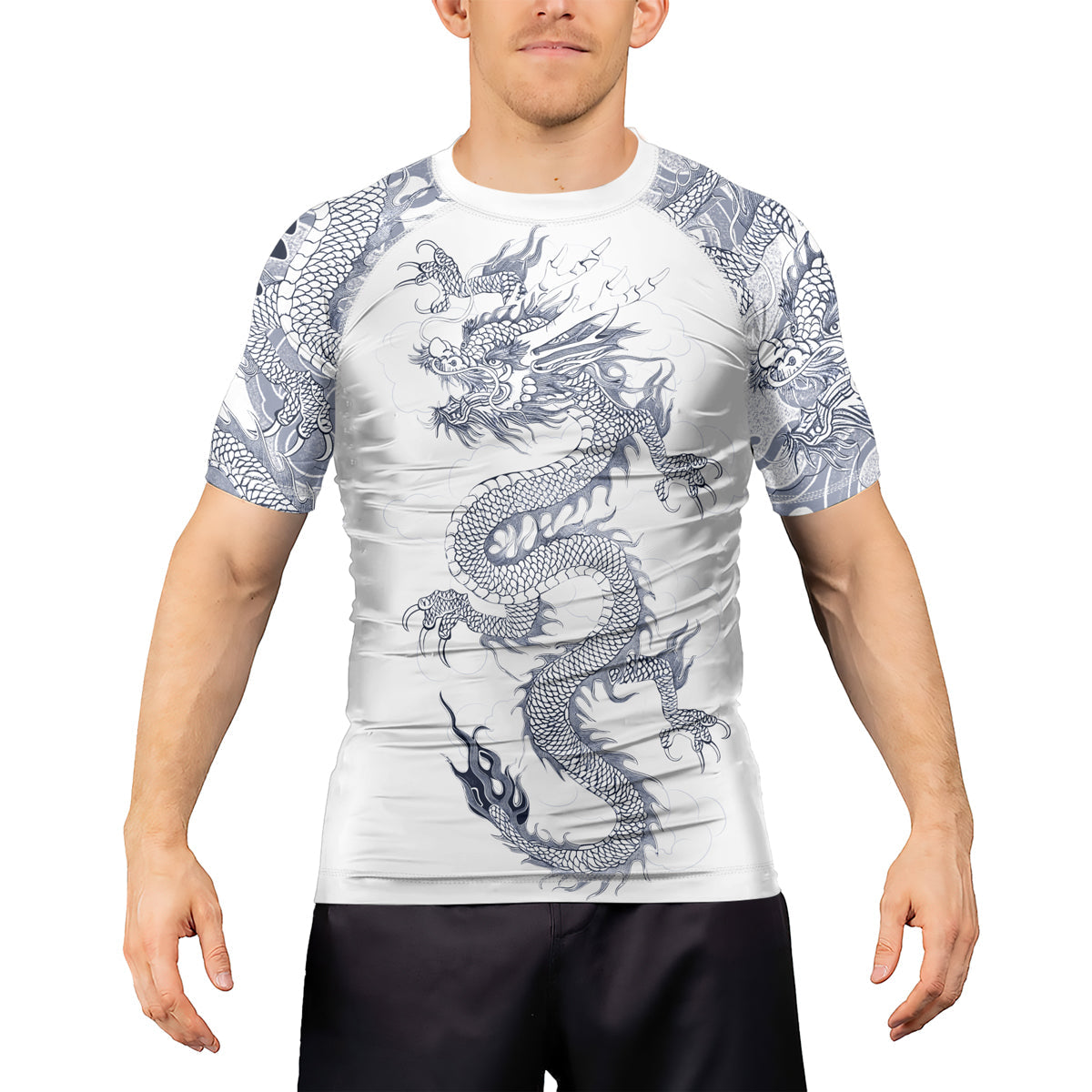 Rashninja Dragon Ember Reign Men's Short Sleeve Rash Guard