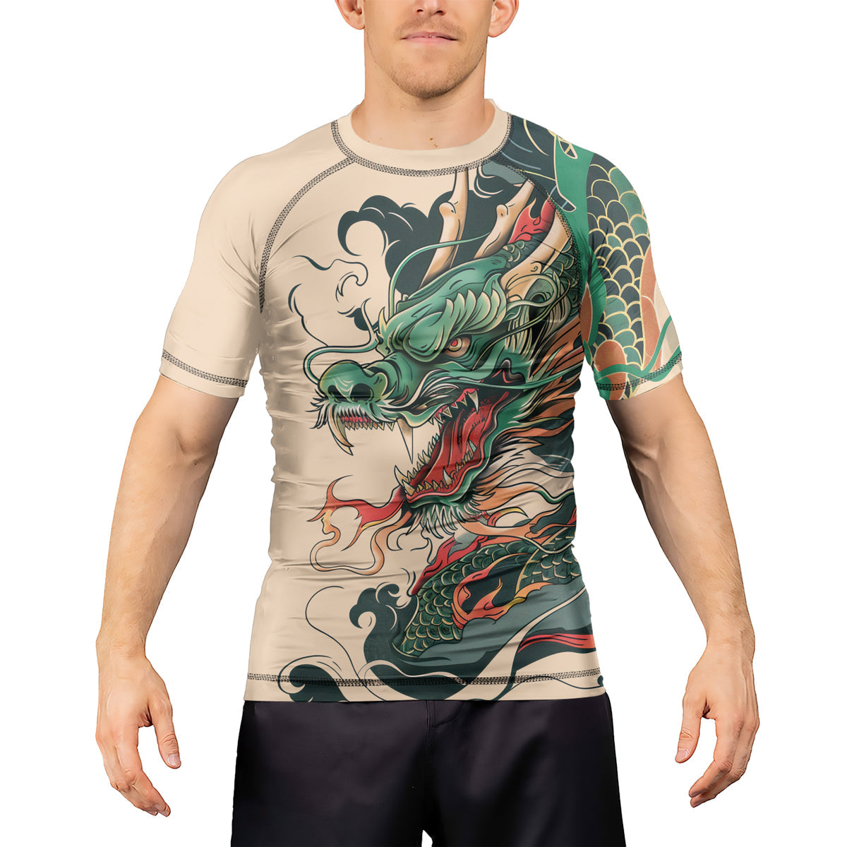 Rashninja Dragon Ascent Glory Men's Short Sleeve Rash Guard