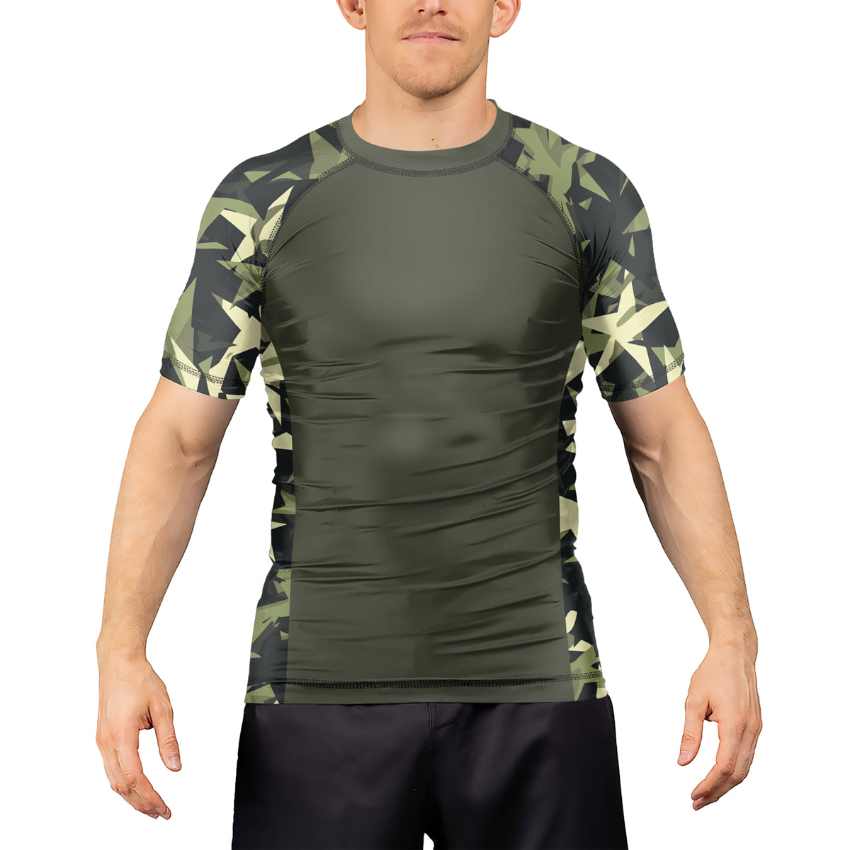 Rashninja Camouflage Star Mirage Men's Short Sleeve Rash Guard