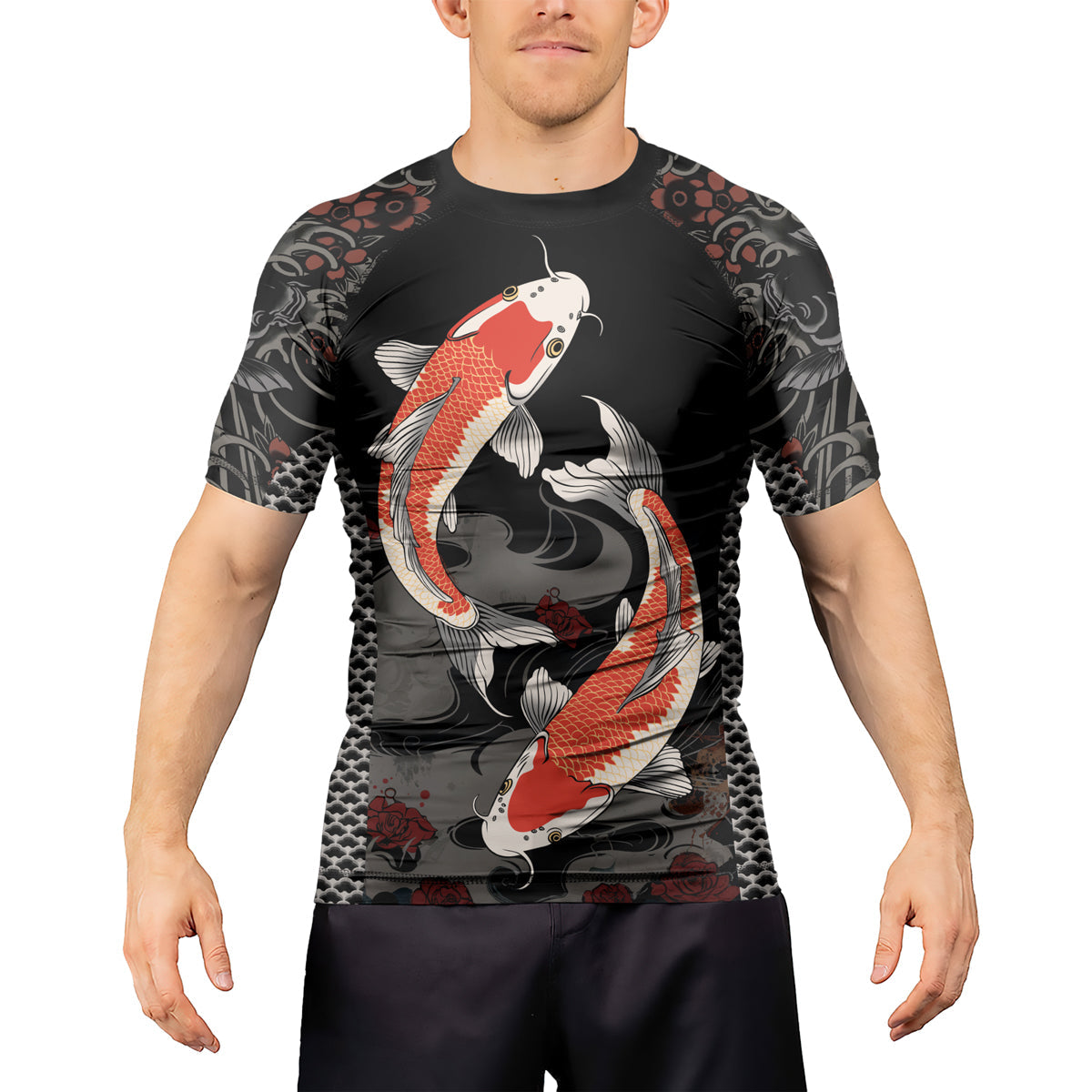 Rashninja Samurai Koi Legacy Men's Short Sleeve Rash Guard