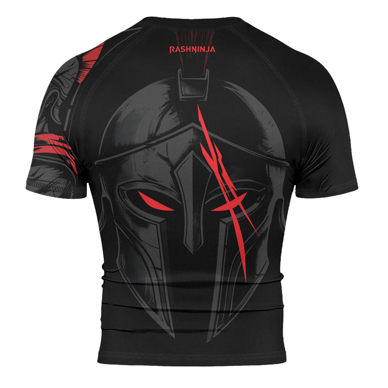 Rashninja Red Tide Pattern Men's Short Sleeve Rash Guard