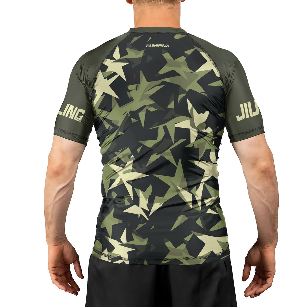 Rashninja Camouflage Star Mirage Men's Short Sleeve Rash Guard