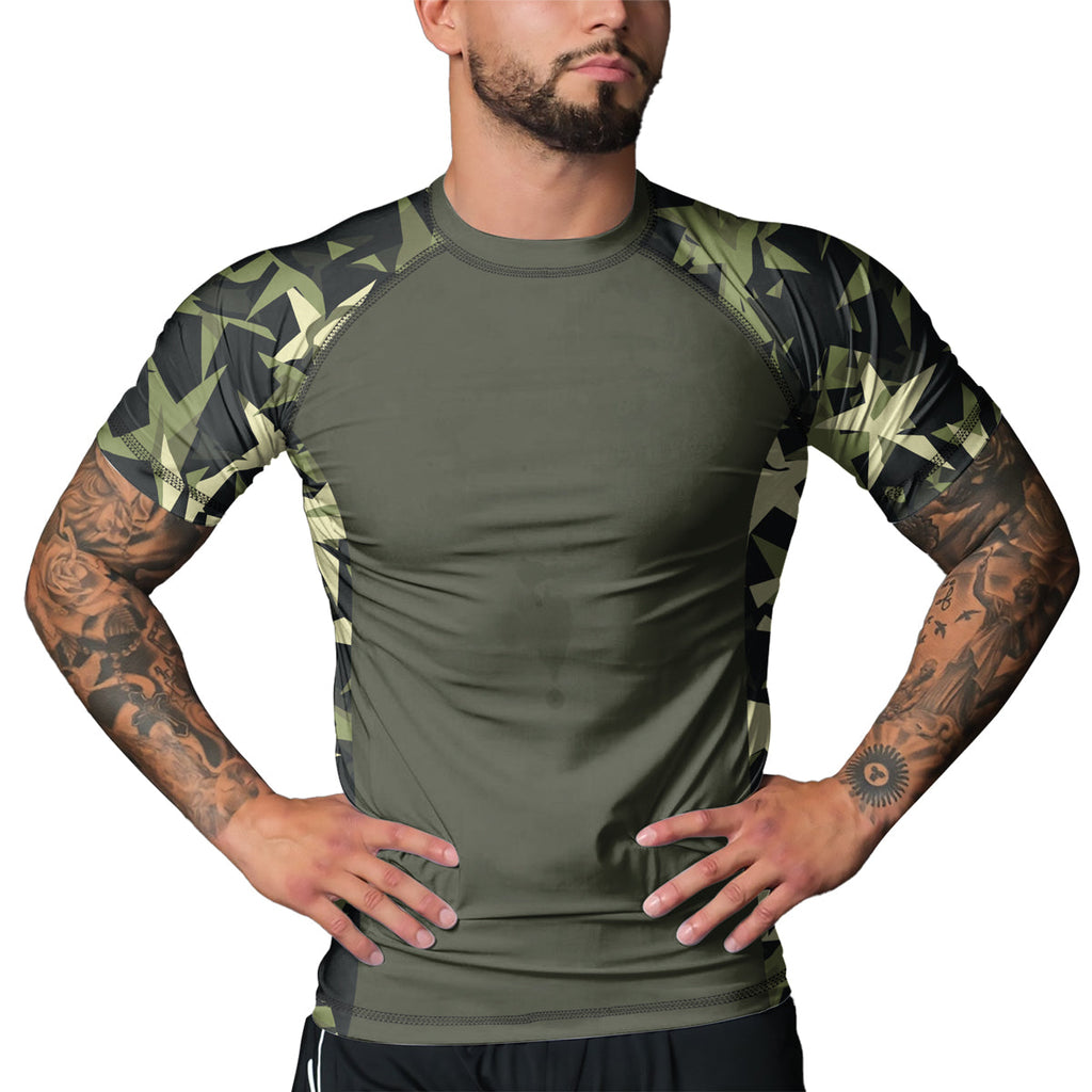 Rashninja Camouflage Star Mirage Men's Short Sleeve Rash Guard