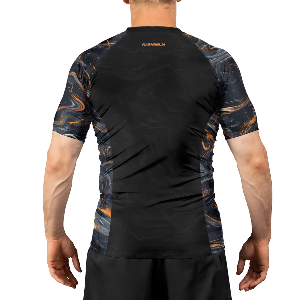 Rashninja Cyber Storm Marble Men's Short Sleeve Rash Guard