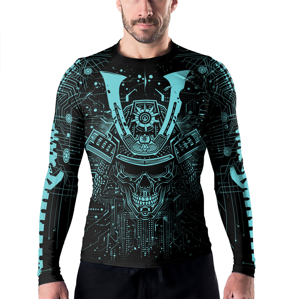 Rashninja Cyber Neon Matrix Men's Long Sleeve Rash Guard
