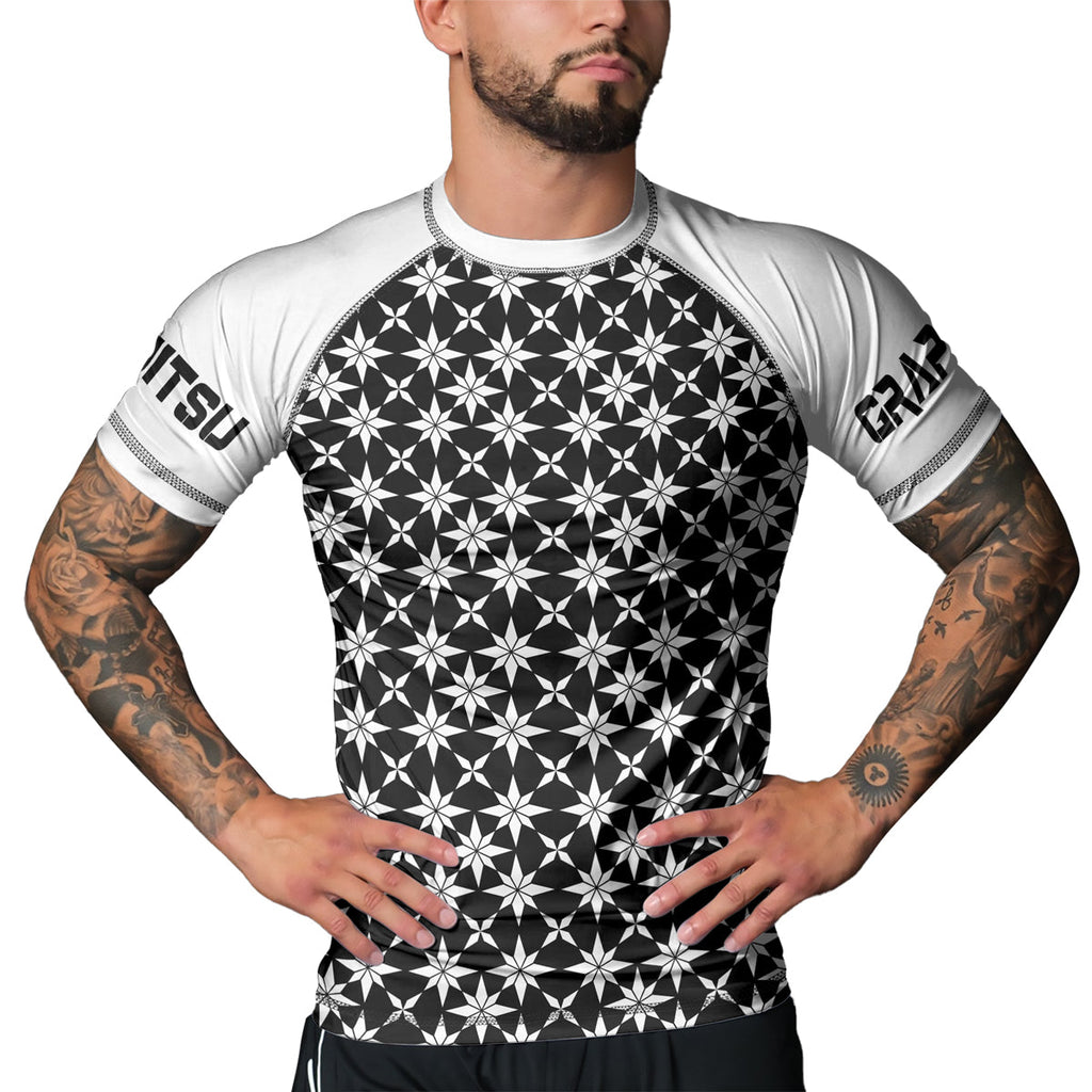 Rashninja Camouflage White Fusion Men's Long Sleeve Rash Guard