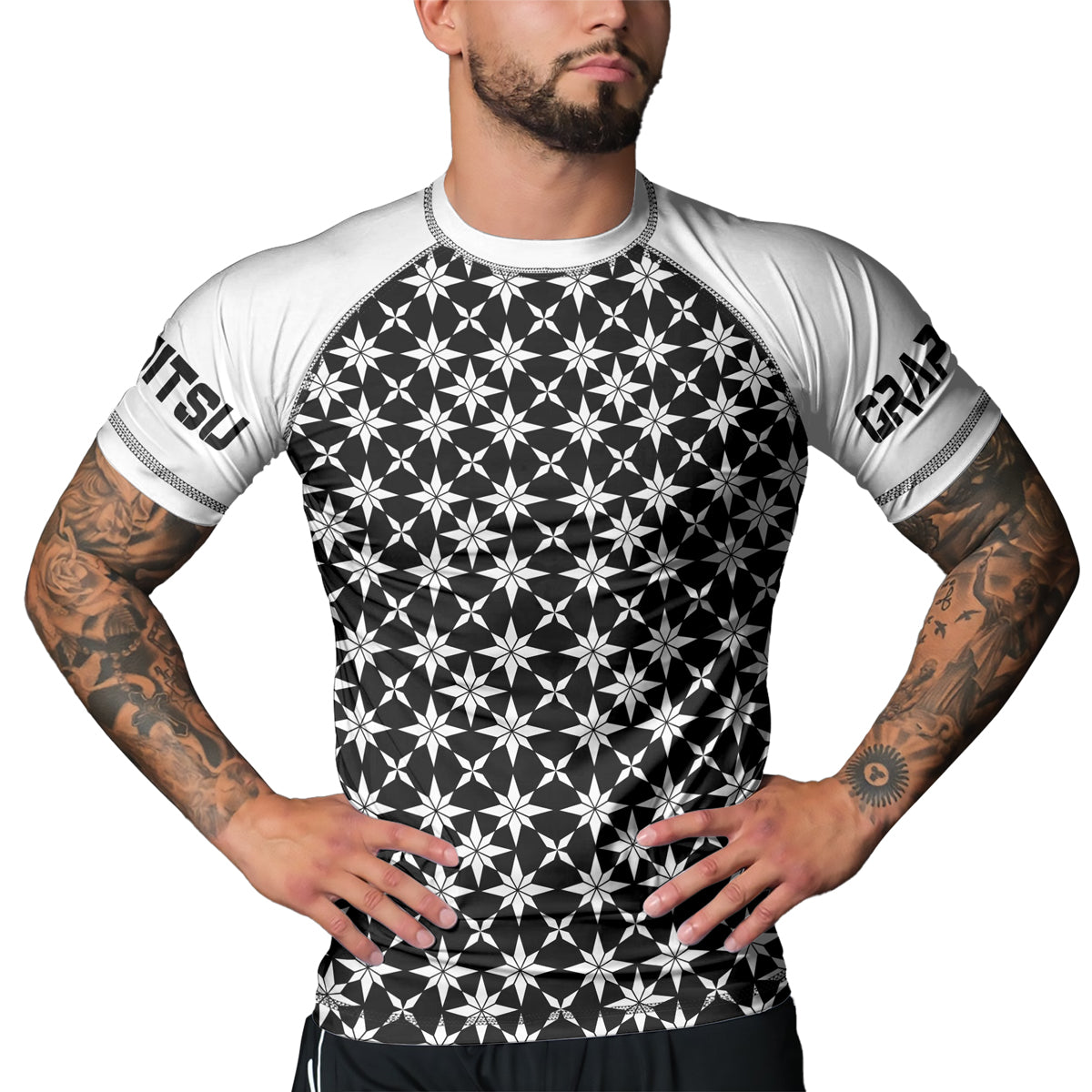 Rashninja Camouflage White Fusion Men's Long Sleeve Rash Guard