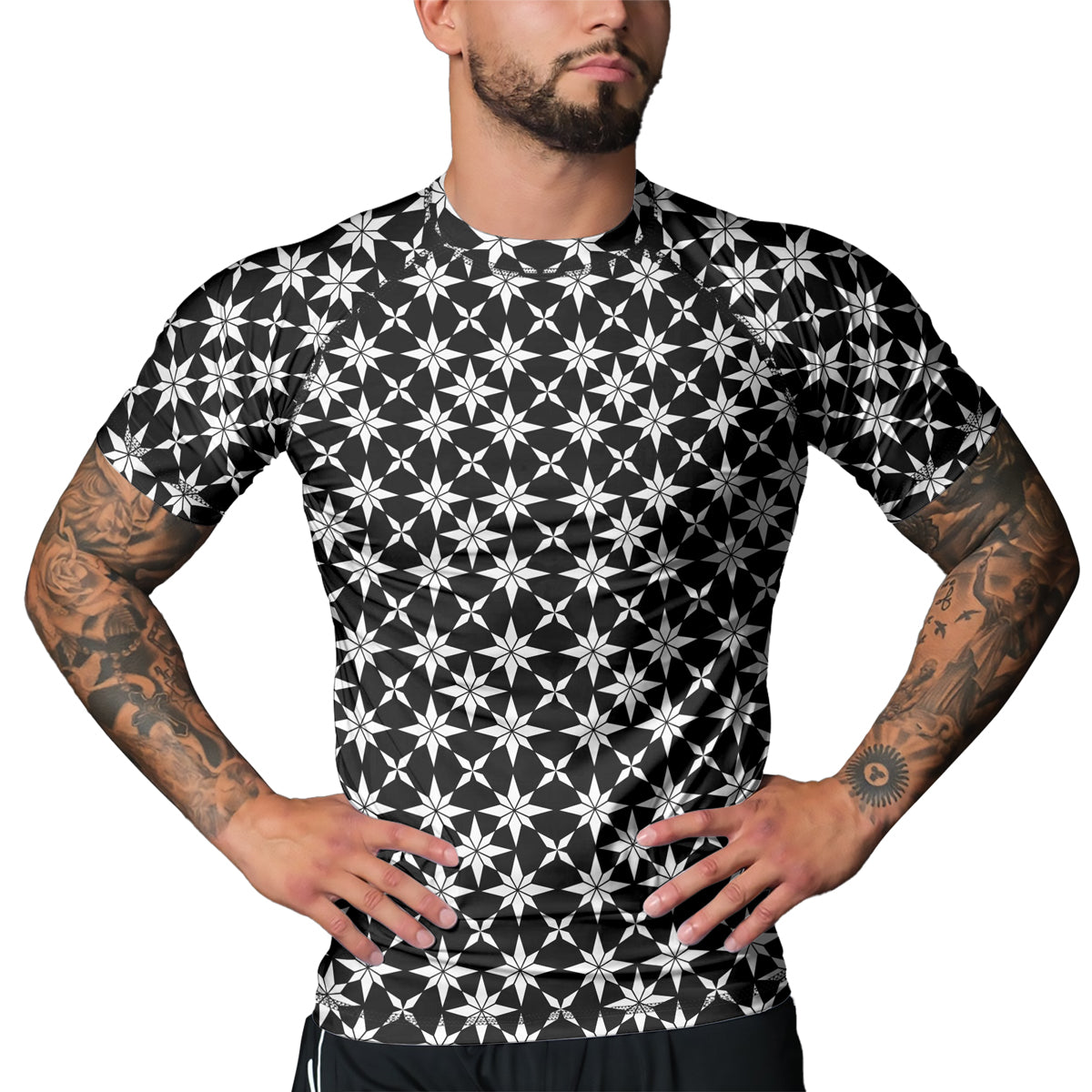 Rashninja Camouflage White Fusion Men's Long Sleeve Rash Guard
