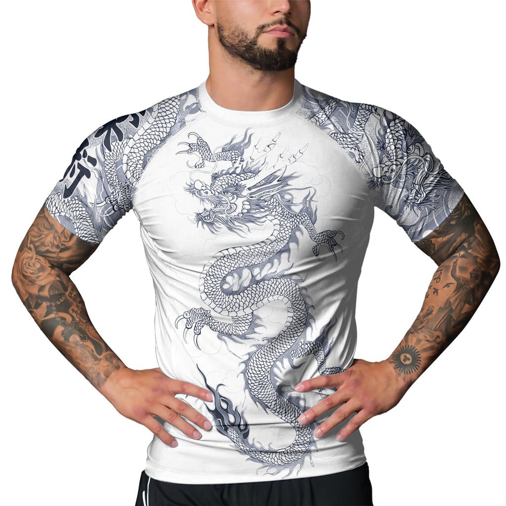 Rashninja Dragon Ember Reign Men's Short Sleeve Rash Guard