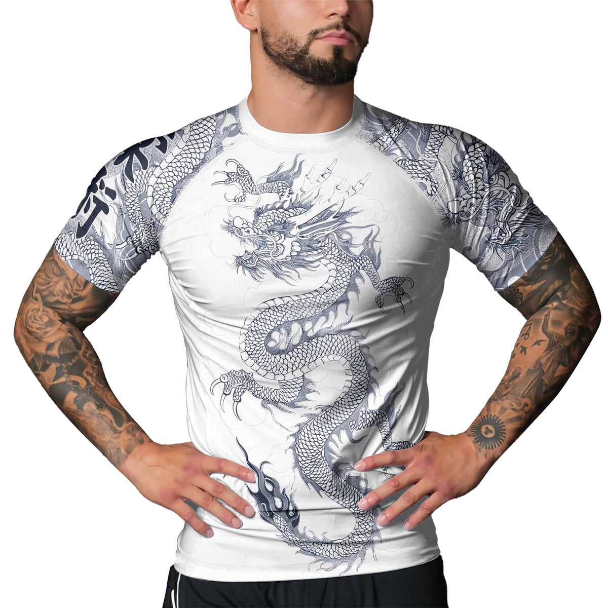 Rashninja Dragon Ember Reign Men's Short Sleeve Rash Guard