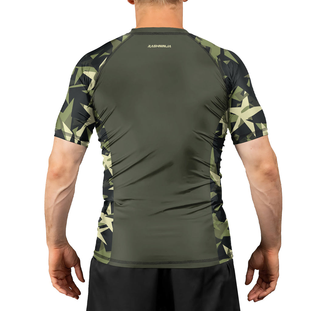 Rashninja Camouflage Star Mirage Men's Short Sleeve Rash Guard