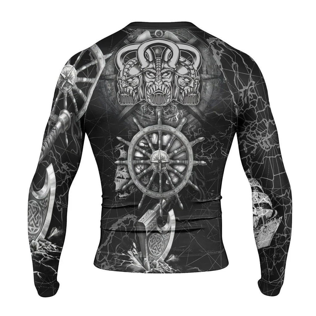 Viking Pirate Ship Long Sleeve Rash Guard