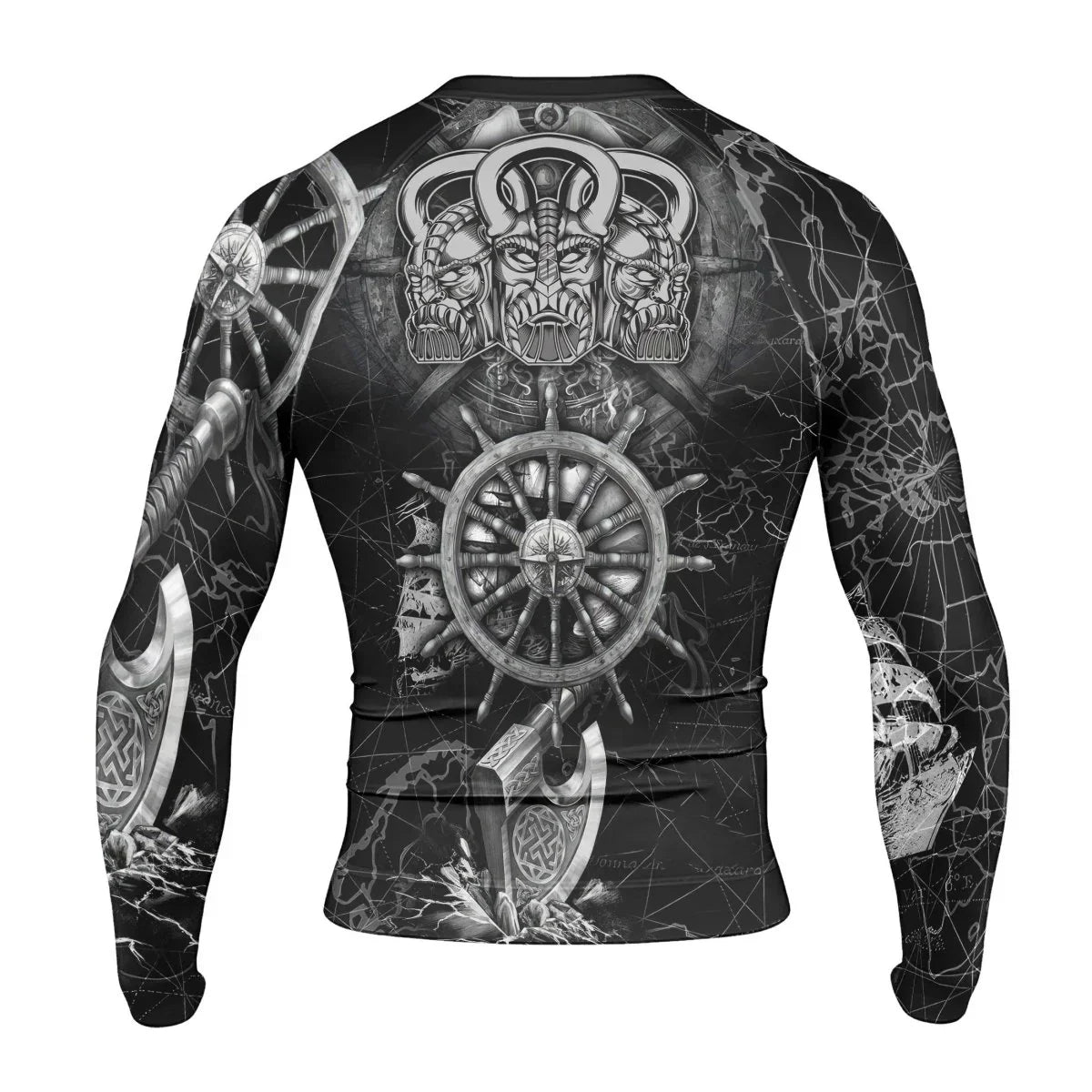 Viking Pirate Ship Long Sleeve Rash Guard