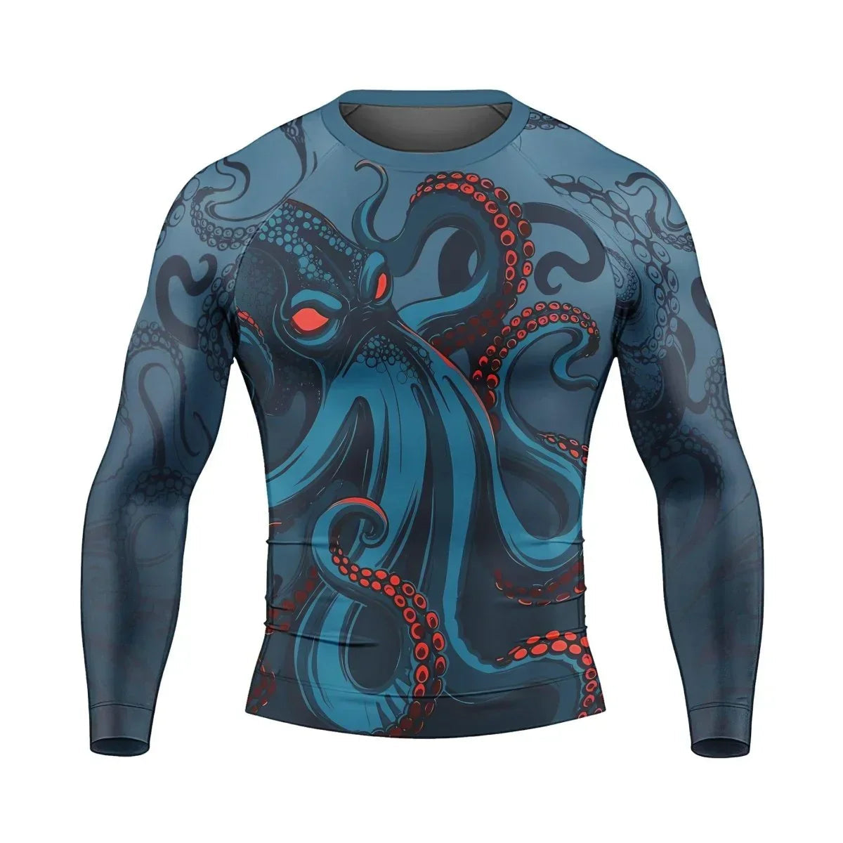 Dark Sea Octopus Men's Long Sleeve Rash Guard