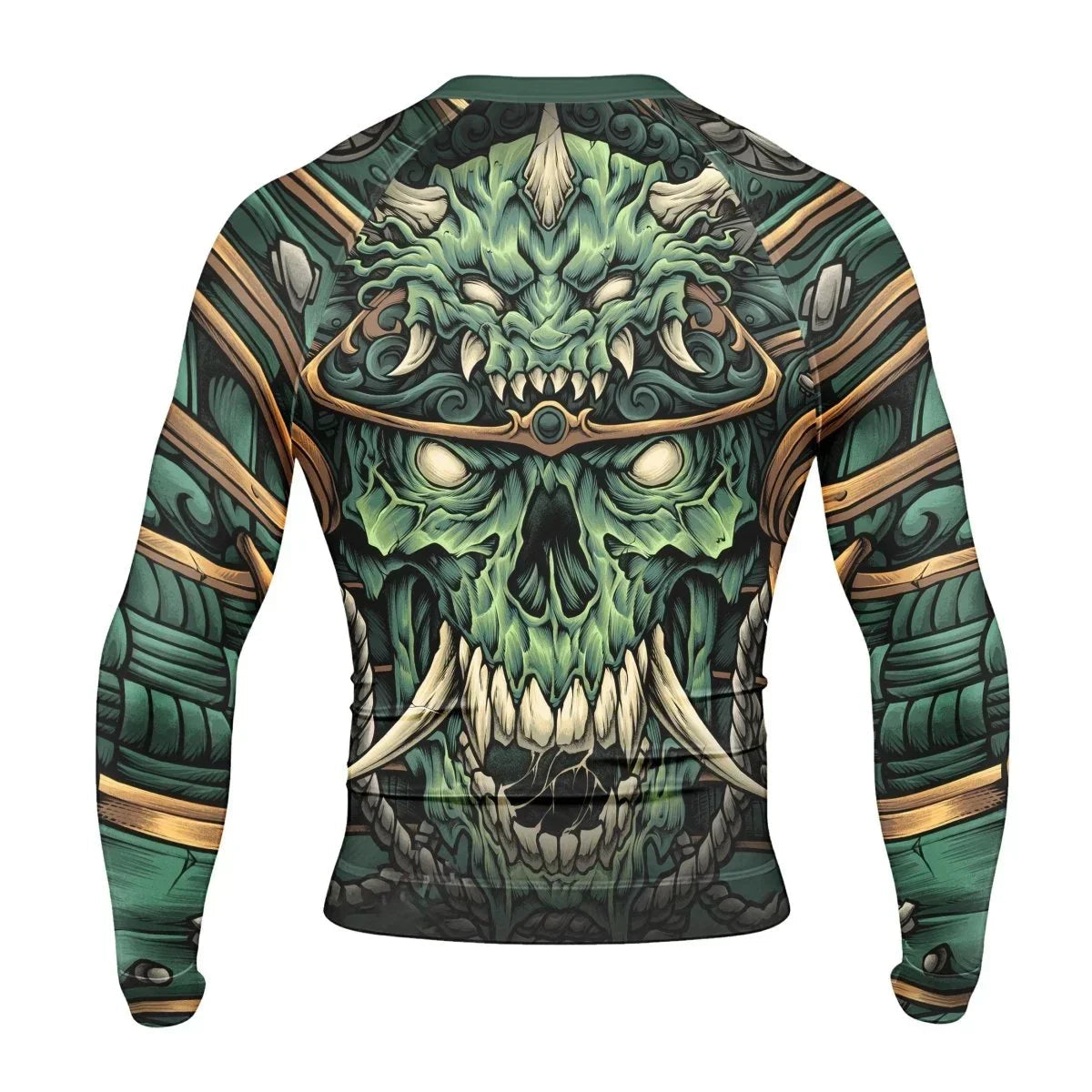 Evil Japanese Samurai Long Sleeve Rash Guard