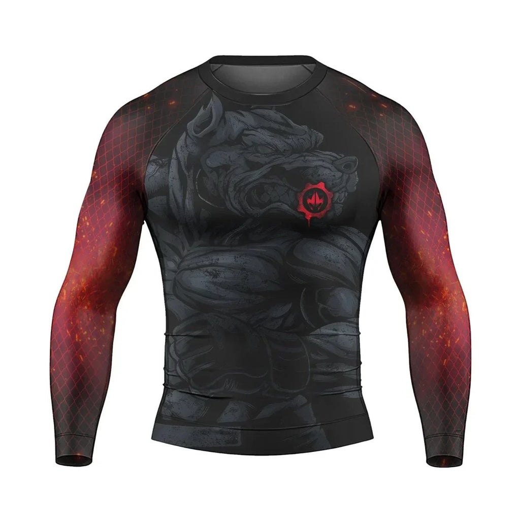 Pitbull Men's Long Sleeve Rash Guard