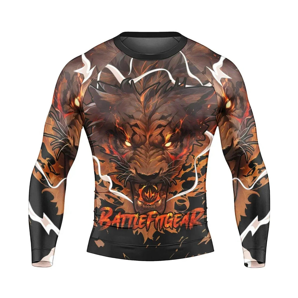 Thunder Lion Long Sleeve Rash Guard