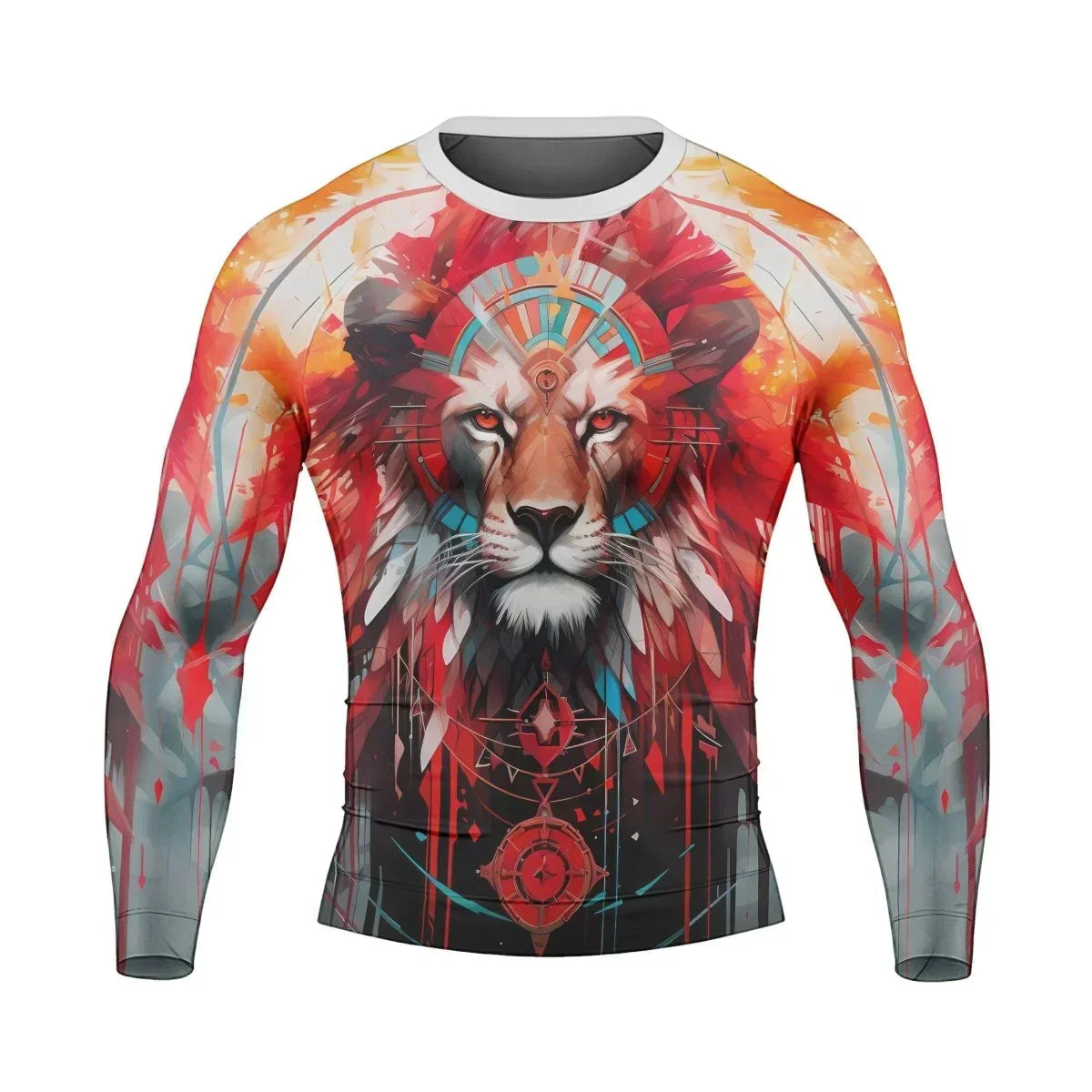 Lion Native Men's Long Sleeve Rash Guard