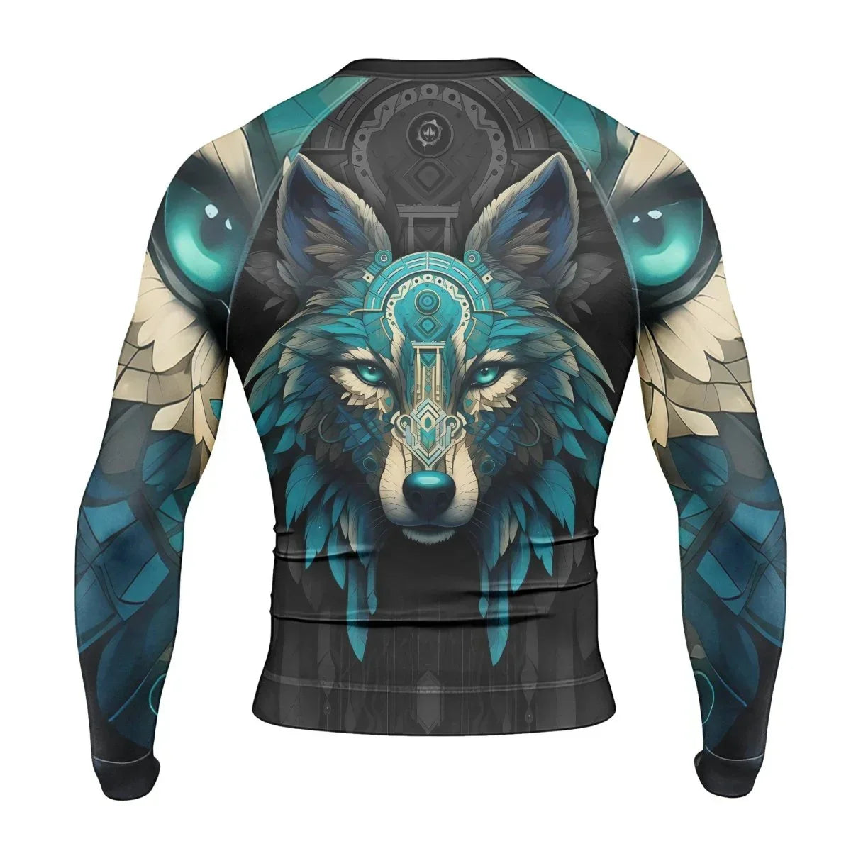 Wolf Tribal Men's Long Sleeve Rash Guard