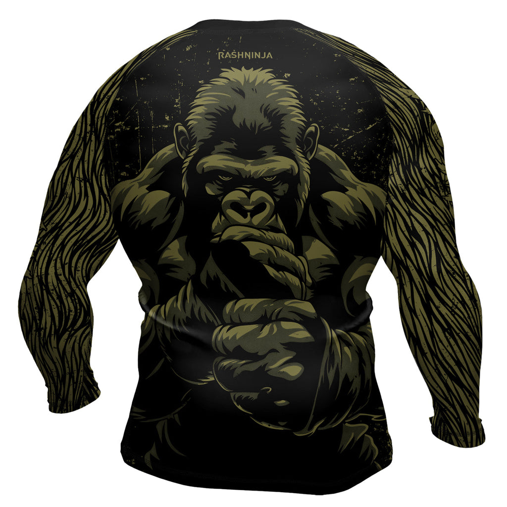 Rashninja Gorilla Jungle King Men's Long Sleeve Rash Guard