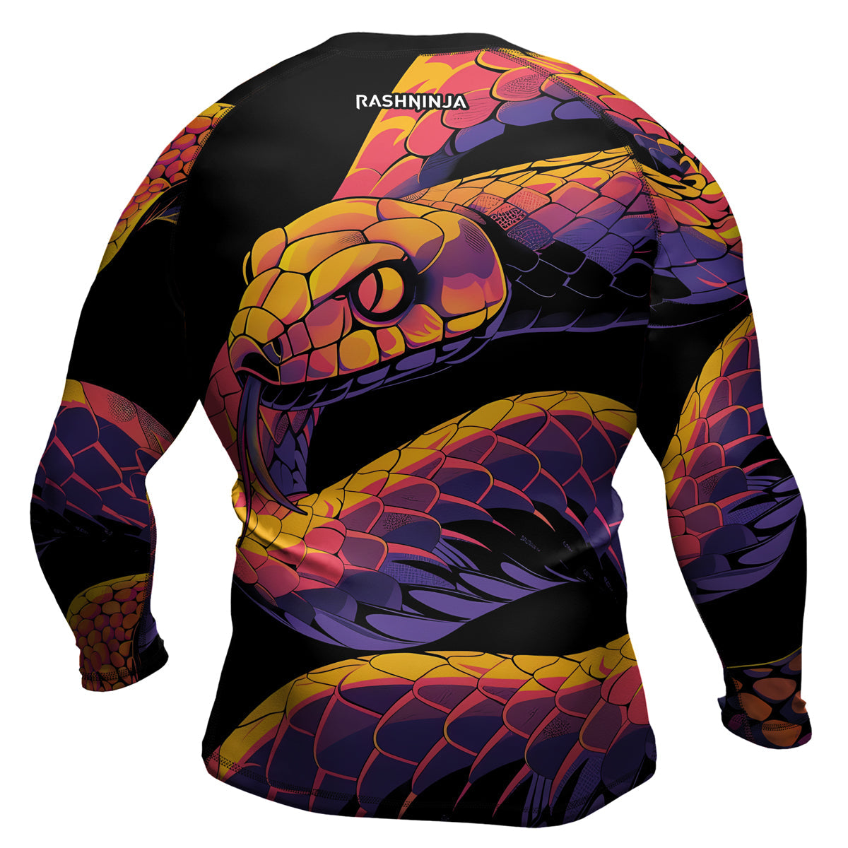 Rashninja Snake Fire Coil Men's Long Sleeve Rash Guard