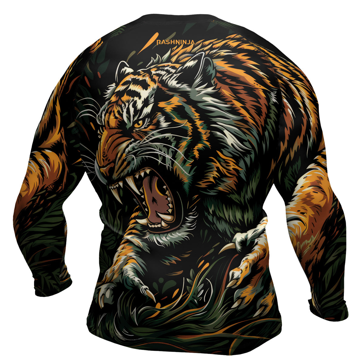 Rashninja Roaring Tiger Jungle Men's Long Sleeve Rash Guard