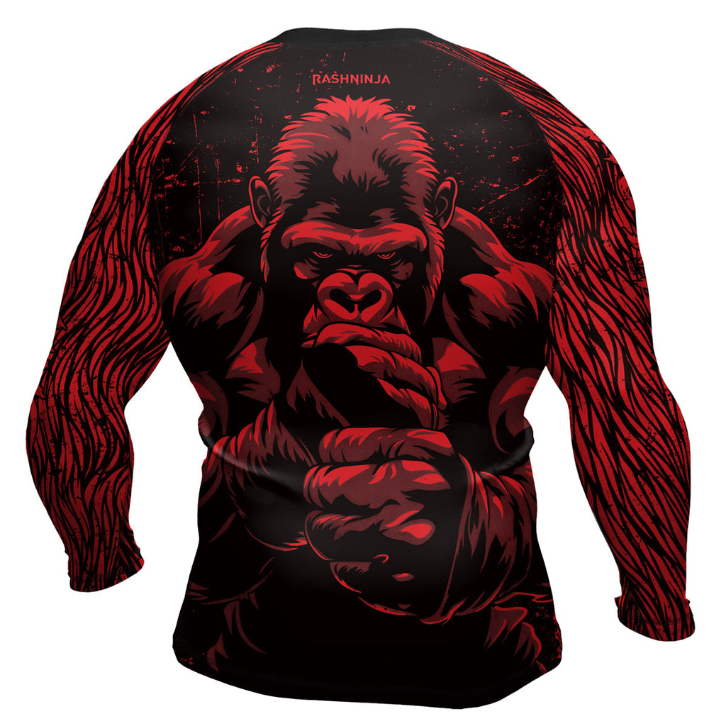 Rashninja Gorilla Jungle King Men's Long Sleeve Rash Guard