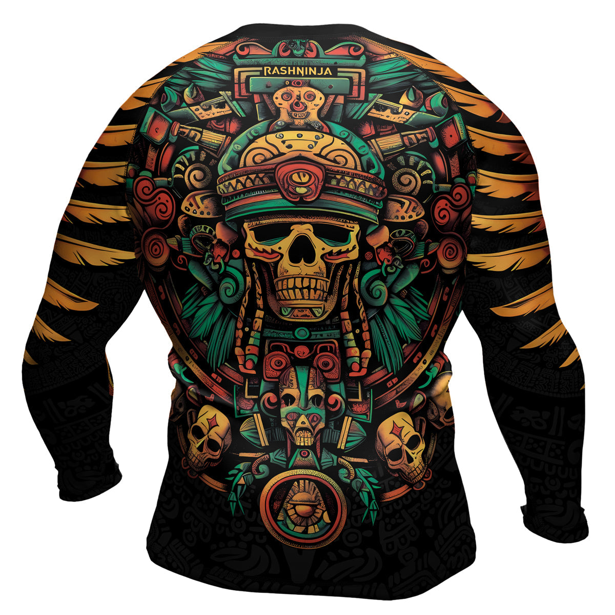 Rashninja Aztec Fire Dance Men's Long Sleeve Rash Guard
