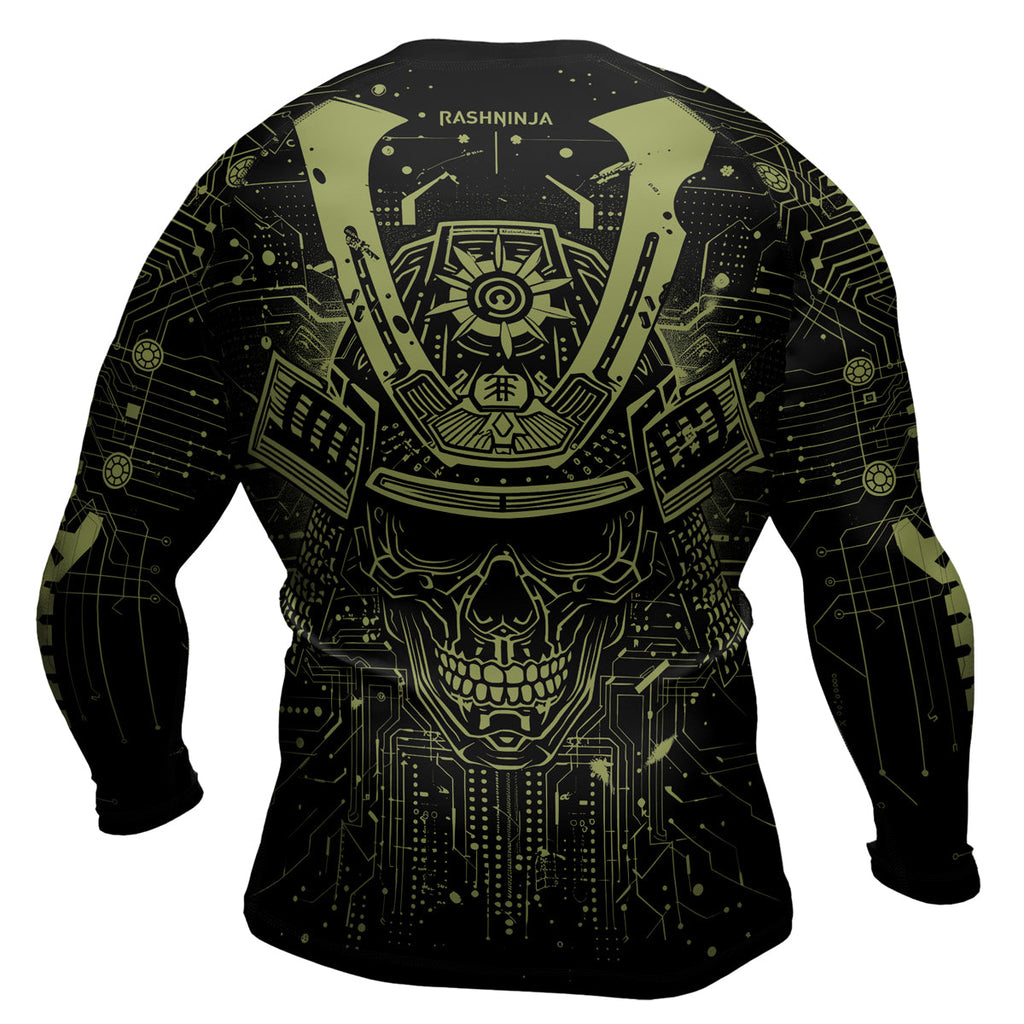 Rashninja Cyber Neon Matrix Men's Long Sleeve Rash Guard