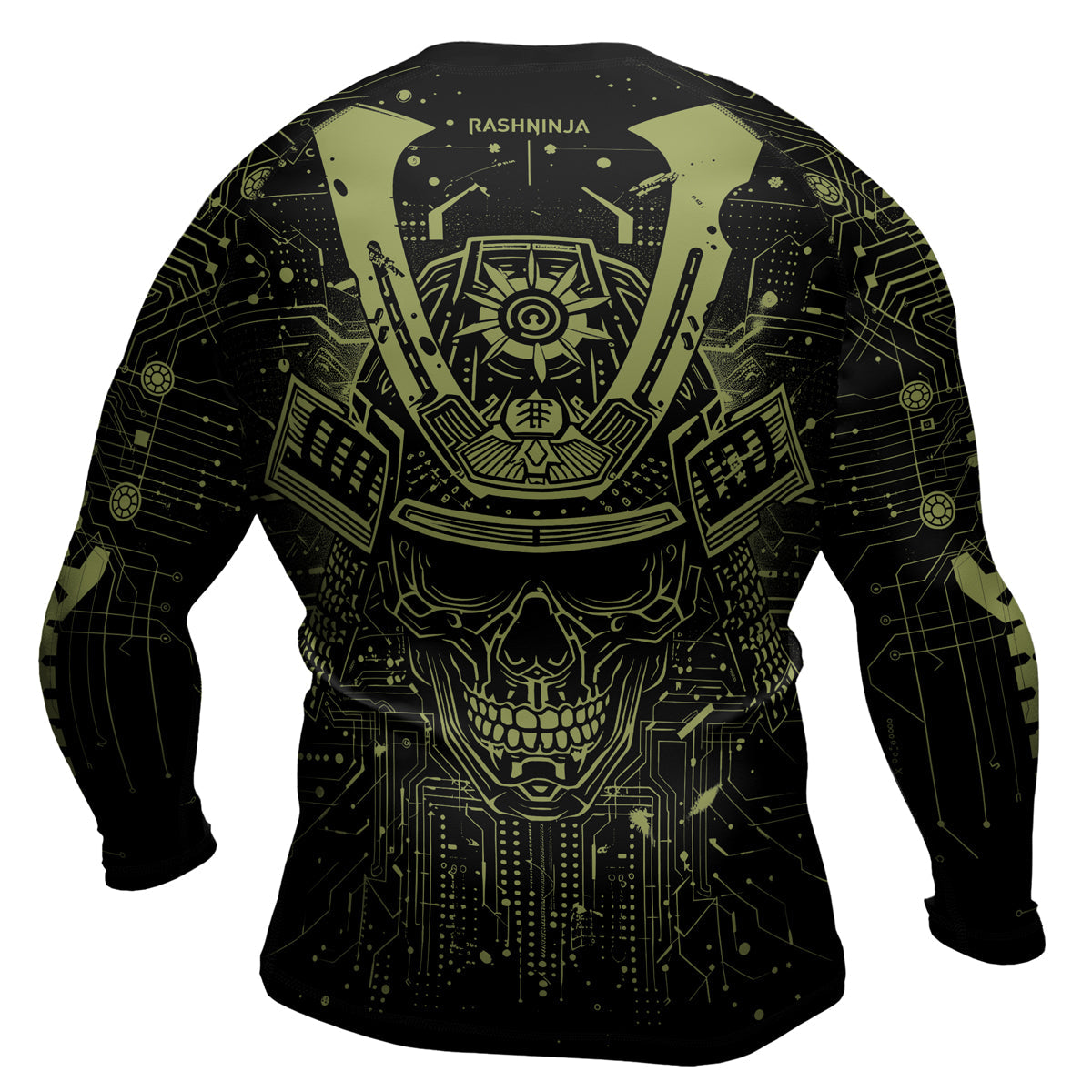 Rashninja Cyber Neon Matrix Men's Long Sleeve Rash Guard