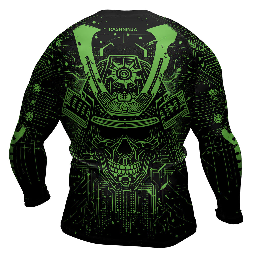 Rashninja Cyber Neon Matrix Men's Long Sleeve Rash Guard