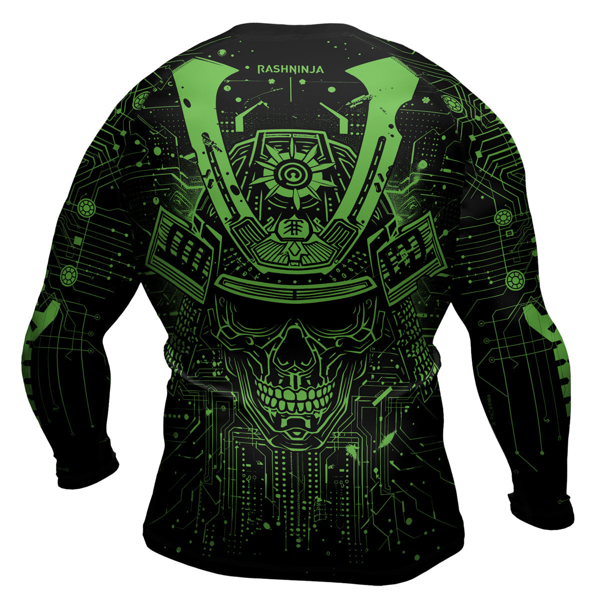 Rashninja Cyber Neon Matrix Men's Long Sleeve Rash Guard