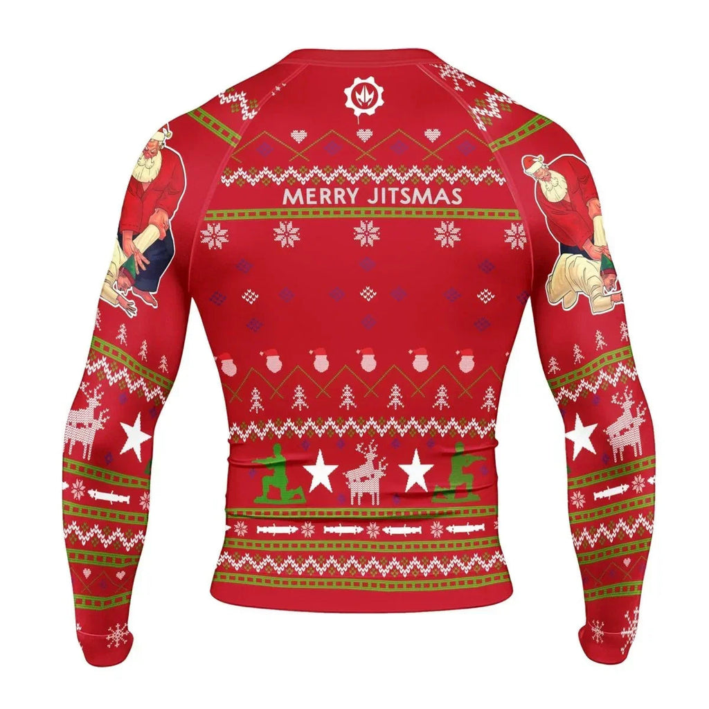 Santa Merry Jitsmas Long Sleeve Rash Guard