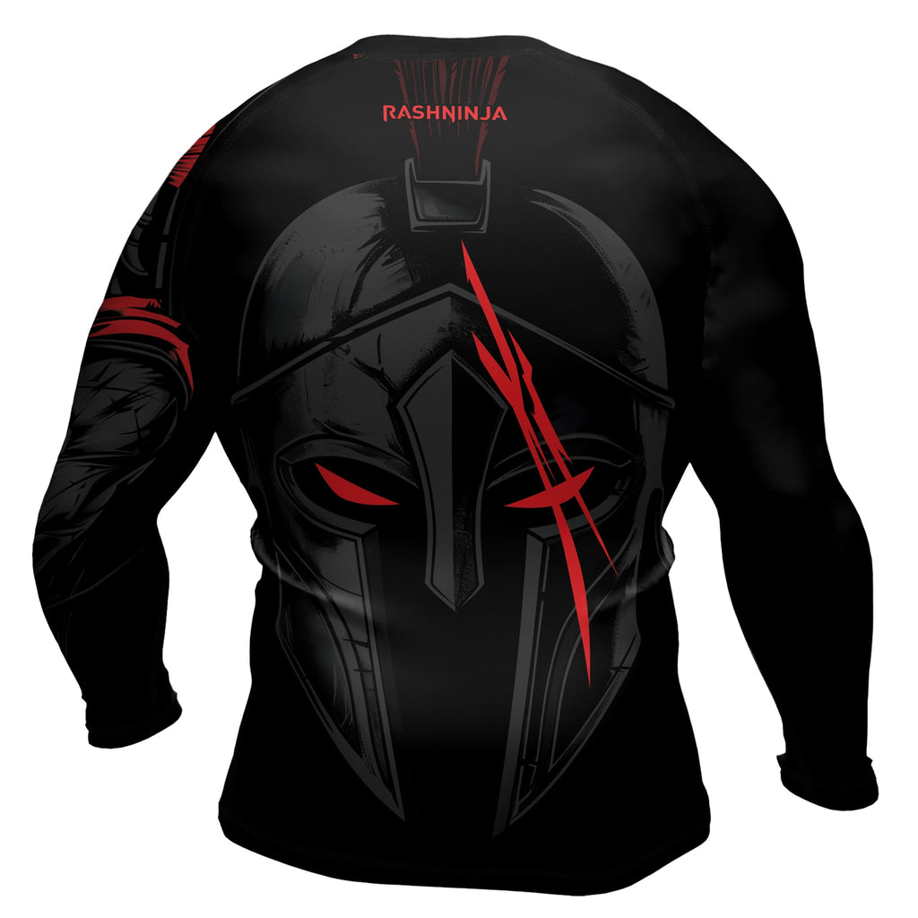 Rashninja Spartan Spear Pattern Men's Long Sleeve Rash Guard