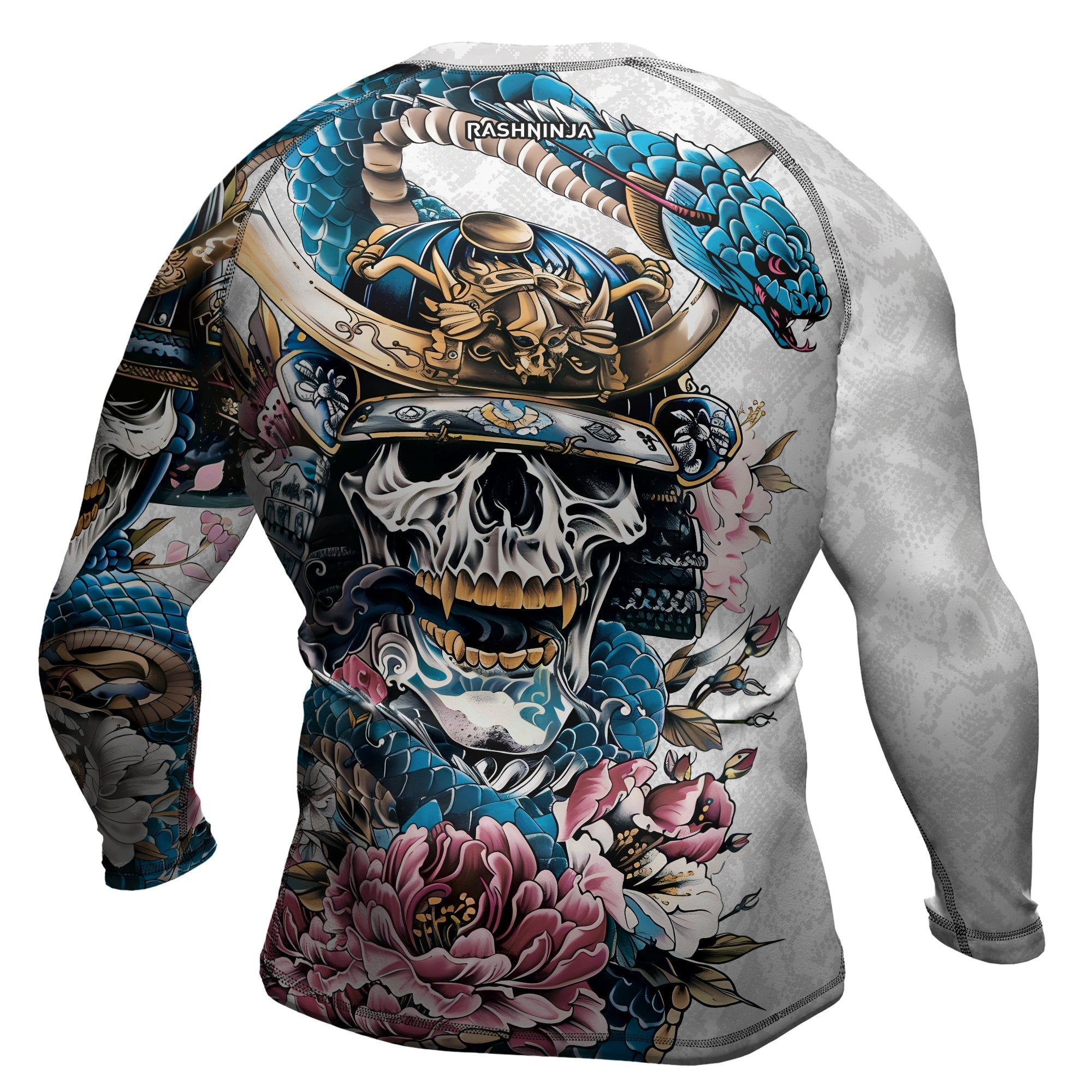 Rashninja Snake Samurai Spirit Men's Long Sleeve Rash Guard