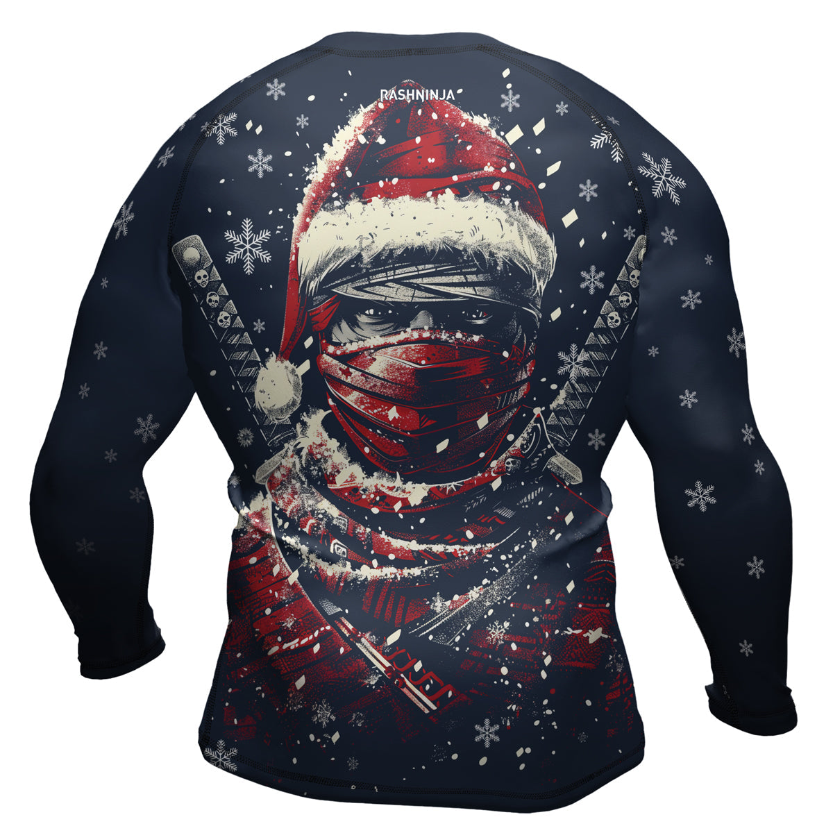 Rashninja Christmas Shadow Santa Men's Long Sleeve Rash Guard