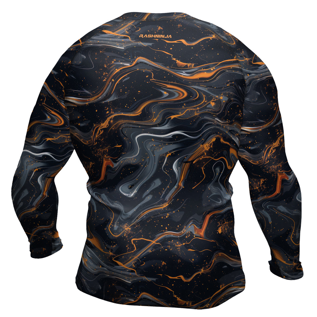 Rashninja Cyber Storm Marble Men's Long Sleeve Rash Guard