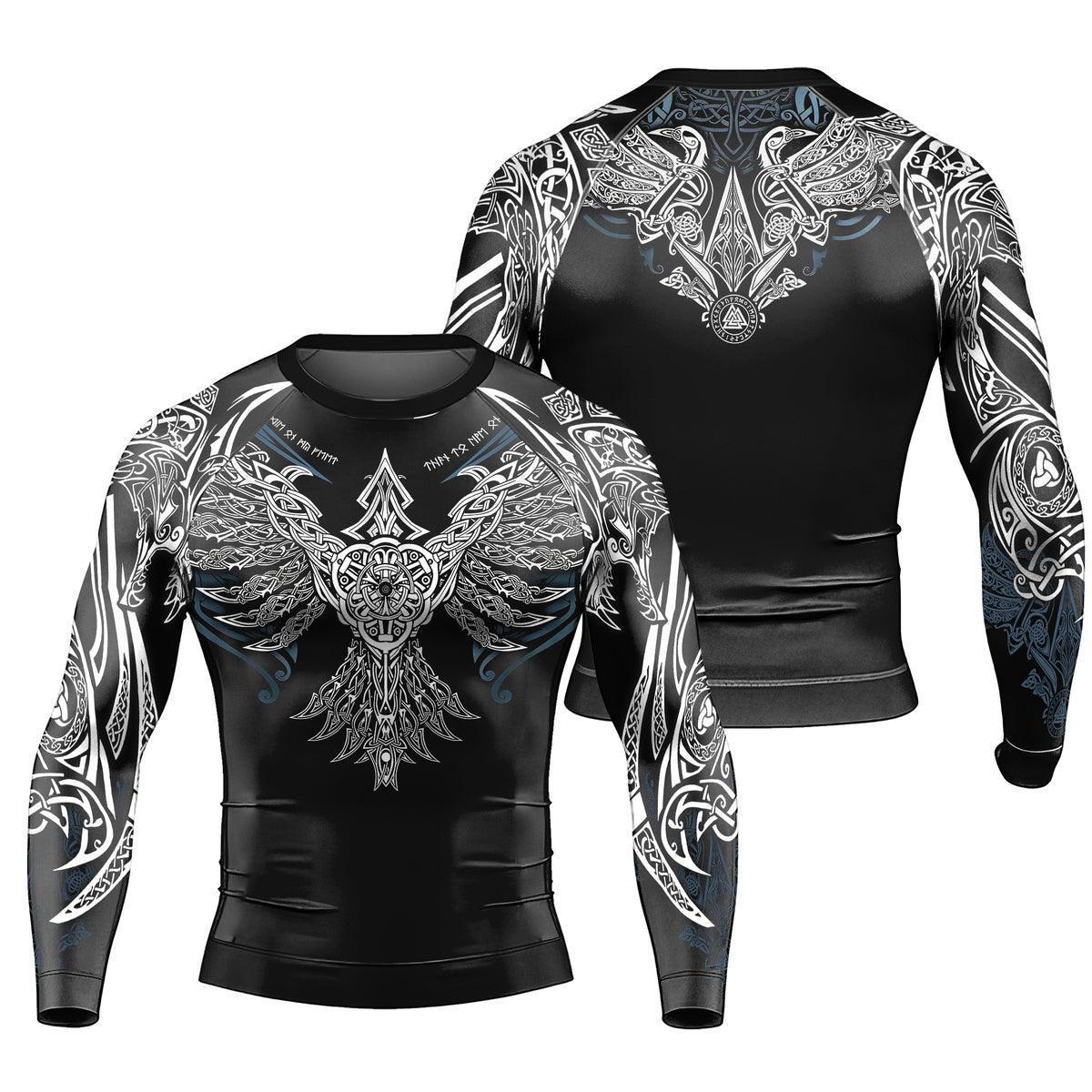 Phoenix Bird Men Long Sleeve Gym Rash Guard
